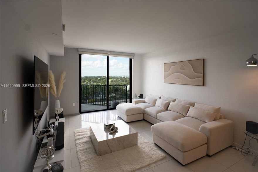 Ideal turnkey investment in investor-friendly community, OK to lease and corporate buyers welcome. Beautiful 1 bed, 1.5 bath condo on the 8th floor with a stunning pool view and future views of the new golf course being built. Bright layout with floor-to-ceiling windows and a spacious balcony. Rare unit with 2 assigned garage parking spaces. Currently tenant-occupied until April 14, 2027 at $2775/month, offering immediate rental income. Perfect for investors or first-time buyers in the heart of Downtown Doral.