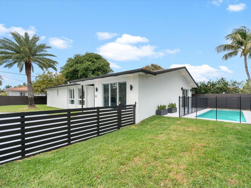 Completely renovated one-story home in the heart of Surfside, JUST ONE BLOCK from its spectacular beach. This 4-bedroom, 3.5-bath residence offers approximately 2,000 sq ft under A/C and is larger than reflected on the tax roll. 

Thoughtfully updated throughout, the home is truly move-in ready. Features include a brand-new modern kitchen with a large quartz island, custom cabinetry, and an open layout perfect for everyday living and entertaining. All bedrooms include built-out closets and the home comes equipped with window treatments throughout.

Step outside to enjoy a newly built pool and a fully fenced perimeter providing privacy and security. The circular driveway comfortably accommodates at least three vehicles, with additional parking available within the property.

Just three blocks from the luxurious Four Seasons Surf Club and within walking distance to restaurants, cafés, and shops. A rare opportunity to own a beautifully renovated home in one of Miami’s most desirable beachside communities.