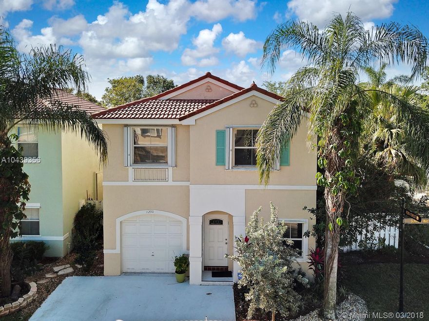 Gorgeous corner unit home in sought-after Rock Creek. Hardly anything available here: Great schools, great community and centrally located. This is the largest floor plan, high ceilings, plenty of light because it's a corner unit with extra windows, tile on 1st floor, large redone kitchen with gorgeous cabinets, granite tops and stainless steel appliances, snack counter area leading to the Family Room.
Large Master Bedroom upstairs with vaulted ceilings, a sitting area and a walk-in closet. Beautifully remodeled Master bathroom. Bamboo floors in one bedroom. Completely private fenced patio area with tropical foliage and a nice sized covered patio. A fantastic home all around, will not last!