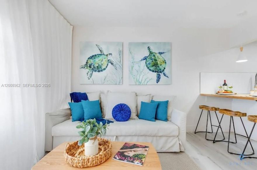 Airbnb approved, fully renovated, fully furnished, and located directly across from the beach, this North Beach 1-bedroom, 1-bath residence offers an exceptional blend of lifestyle, flexibility, and income potential. Designed as a true turnkey coastal retreat, the unit features modern finishes, abundant natural light, and an open, inviting layout ideal for both personal use and short-term rental guests.  The updated kitchen includes contemporary cabinetry, stylish countertops, and stainless steel appliances, while the spacious bedroom provides a calm and comfortable setting. The renovated bathroom features a clean, modern design, completing the move-in-ready feel.  Just steps from the sand, this property captures the best of South Florida beach living with ocean breezes, morning walks, and easy access to nearby restaurants, cafés, shopping, entertainment, and daily conveniences. Quick access to major roadways and the airport adds convenience for owners, visitors, and guests.  Whether you are seeking a personal beach getaway, full-time residence, or high-occupancy short-term rental investment, this fully furnished North Beach condo checks every box. A stylish, income-producing opportunity in a prime coastal location.