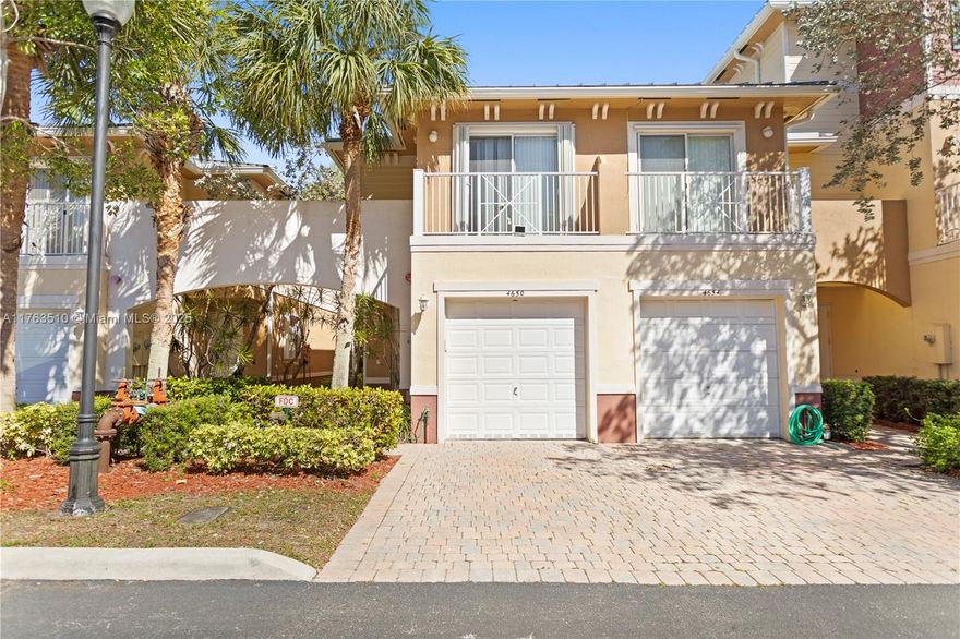 I'm excited to share details about this beautifully maintained 2 bedroom,2.5 bathroom corner unit townhome in the city of Davie. It is conveniently located minutes from Nova Southeastern University, the new HCA University Hospital, and the Hard Rock Guitar Hotel.

The home boasts a wonderful open floor plan, tile throughout the main level, granite countertops, and stainless- steel appliances. Additionally, the A/C, water heater, refrigerator, garbage disposal, and more have been replaced over the last few years, ensuring worry-free living.

Relaxation is key with two second-floor balconies and a serene green space off the back patio. The home also features a metal roof, hurricane shutters, Tesla Level 2 charger for electric vehicles, and much more.