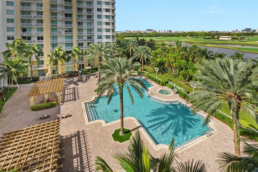 Beautiful, Bright 1BED/1.5 BATHS CONDO with Amazing View to Diplomat Golf Course and the Pool, features European Kitchen Cabinetry, Granite Counter Tops, Stainless Steel Appliances, 9 Foot Ceilings, Impact Windows and Doors, Access unit directly from ASSIGNED PARKING SPACE IN GARAGE on 5th Floor and Storage Room. DUO LUXURY CONDO Building Provides RESORT STYLE Amenities: Security, Valet, Business Center, Theater, Heated Pool, Gym, SPA and more. GREAT LOCATION - Walking Distance to Shopping, Restaurants and the Beach. Easy to Show. Don't miss it!