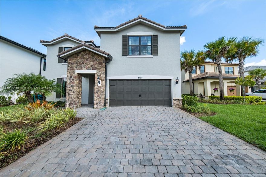 Golfer’s dream home! Welcome to one of the most spacious homes in the Enclaves at Woodmont! This furnished 5 Beds/3 Baths upgraded model offers 2,860 SQ FT with an open layout, quartz kitchen countertops, custom cabinets, new appliances & large island with a bar. Primary suite + extra bedroom on the main floor; 3 beds + loft upstairs. Impact windows, blinds, walk-in closets & plenty of storage. Covered patio overlooks lush golf course & lake views with room to build your dream pool! HOA includes landscaping, security & Country Club. Resort-style amenities: GYM, basketball, tennis, pickleball, golf, pool, theater & restaurant. Only 25 mins to FLL airport, 15–20 mins to beaches & Sawgrass Mills Mall for luxury shopping & dining. Built in 2022 by PULTE Homes — modern, elegant & move-in ready!