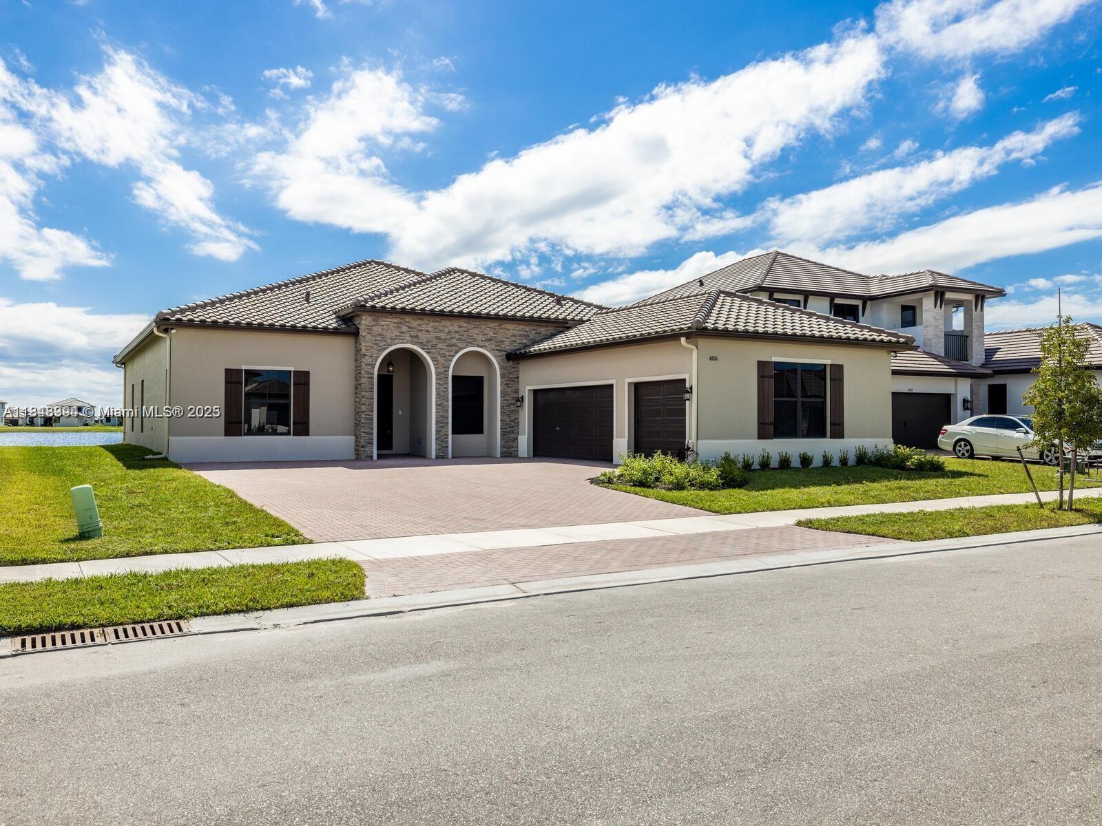 WELCOME TO AVE MARIA! Step into this immaculate home & you are greeted by volume ceiling & porcelain tile throughout. Make your way through the Great room (living & Dining area) to the generous family room, breakfast nook & open kitchen complete w/ quartz counters wood cabinets & ss appliances. Master suite features a sitting area, 2 walk-in closets & his & her master bathrooms. There are hurricane impact doors & windows, extended patio w/ marble pavers, & more. Newly installed aluminum fence surrounds the property.
Located on one of the largest lakes in the community, this home is a must see.
$145 A MONTH HOA/$200 MASTER HOA QUARTERLY
Submit all offers to johnparrado009@gmail.com
with preapproval and D/U. Proof of funds for deposit and closing cost.
USE FARBAR AS-IS CONTRACT.
