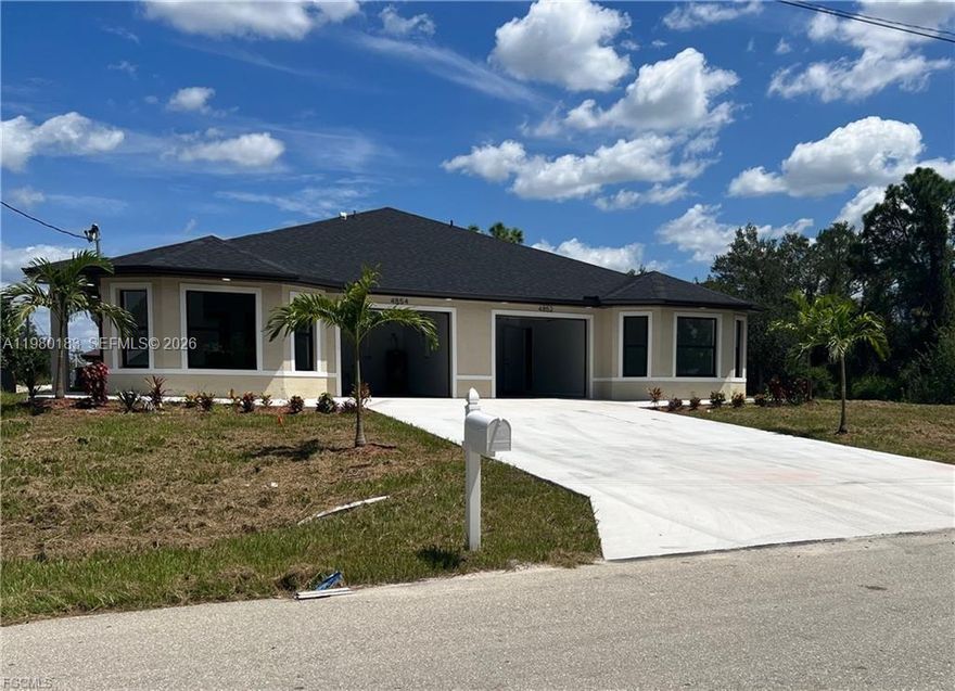 Beautiful newer construction rental built in 2023 located at 4854 30th St SW in Lehigh Acres. This spacious home features 3 bedrooms and 2 bathrooms with an open great room floor plan, split-bedroom layout, modern kitchen, and tile flooring throughout for easy maintenance.

Pet-friendly property with approval. Conveniently located near SR-82 and Ray Ave providing quick and easy access for commuting to Fort Myers. Close to schools, Publix, shopping, restaurants, and gas stations, offering everyday convenience in a growing area of Lehigh Acres.