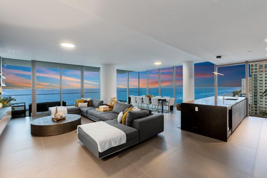 Welcome to Residence 10B at 2000 Ocean, the newest luxury oceanfront masterpiece designed by Enrique Norten. 2000 Ocean offers unparalleled oceanfront living coupled with 5-star amenities, top of the line finishes & a private intimate setting. This half-floor SE Flow Though residence offers nearly 3,000SF of living space, featuring 4 spacious bedrooms & 2 large terraces with direct ocean & city sunset views. A private elevator opens to a living room with direct ocean views, a state-of-the-art Boffi kitchen w/ Gaggenau appliances, B&B Italia bathrooms w/ Dornbracht fixtures, & custom Lualdi doors throughout. Amenities include 2 pools, a full-service beach, food service, fitness center, spa, & Minotti-designed common areas. Located less than 5 minutes from the world renowned Shell Bay Club.