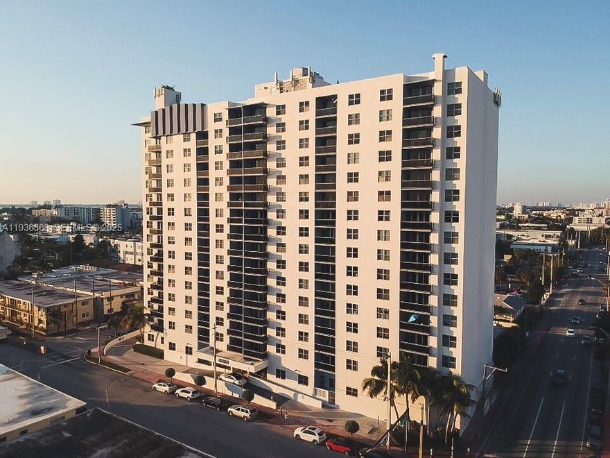 Beautifully remodeled one bedroom residence featuring porcelain flooring and a private balcony with southern exposure. The open kitchen offers stainless steel appliances and granite countertops. A C is included in the maintenance fee. The building is well managed and offers amenities including a rooftop pool, fitness center, and a laundry room on every floor. Excellent location just two blocks from the beach and one block from Publix Supermarket. Furniture is negotiable with the sale. The unit is rented until July 31st, 2026 at $2400.