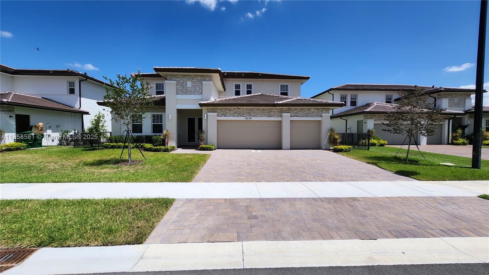 Brand new 2024 home with 5 bedrooms and 4.5 bathrooms, located in a prime Davie neighborhood between Flamingo and Griffin Road, with quick access to I-75. This home offers a peaceful water view from the backyard, creating a serene atmosphere. The first floor has polished marble flooring, while the stairs and second floor have modern vinyl. The kitchen is designed with high-end finishes and a spacious island, perfect for hosting. The garage is upgraded with flake epoxy flooring for a clean and sleek look. Conveniently close to parks, schools, shopping, and dining. Schedule your showing today!