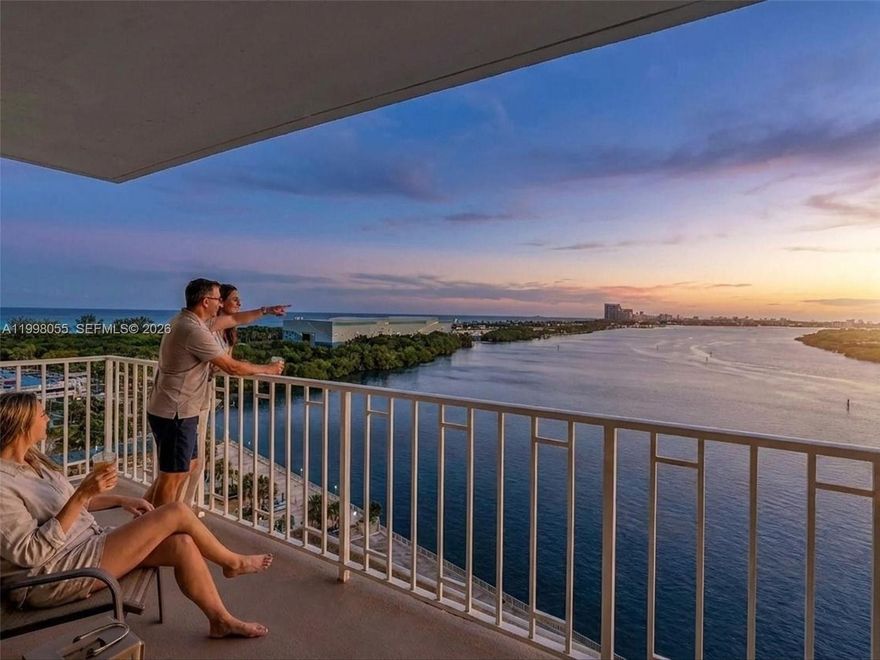 Stunning Corner Unit with Breathtaking Waterfront Views in Sunny Isles Beach at the Arlen House. 
Wake up to breathtaking Intracoastal and ocean views from this beautifully renovated corner unit, perfectly situated just steps from the sands of Sunny Isles Beach. Enjoy Natural light from every angle.  
The expansive living area flows directly to a generous wrap around balcony overlooking the Intracoastal Waterway / Ocean and City Lights — ideal for morning coffee or stunning sunset views. 
Unit Features:
Corner unit with panoramic water and ocean views
Fully renovated throughout
2 Bedrooms / 2 Full Bathrooms
Spacious private wrap around balcony
Building Amenities:
24-hour security with guardhouse
Bellman and valet parking at entrance
Fitness center
Billiard room and conference room
On-site nail salon and restaurant
Across the street from the beach
Resort-style living meets everyday luxury — this is a rare opportunity to own a piece of paradise in one of South Florida's most sought-after coastal communities.
Note - Included in maintenance is AC / Internet and Cable TV !