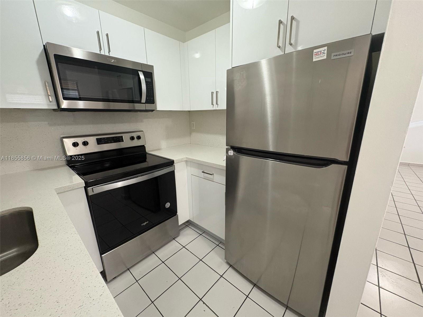 Spacious 2 Beds/2 Baths condo in West Hialeah. Modern kitchen, new stainless steel appliances and quartz countertop. New bath vanities and closets. Freshly painted. Two assigned parking spots. Laundry in the building. Pet friendly. Tenant is responsible for utilities payment.