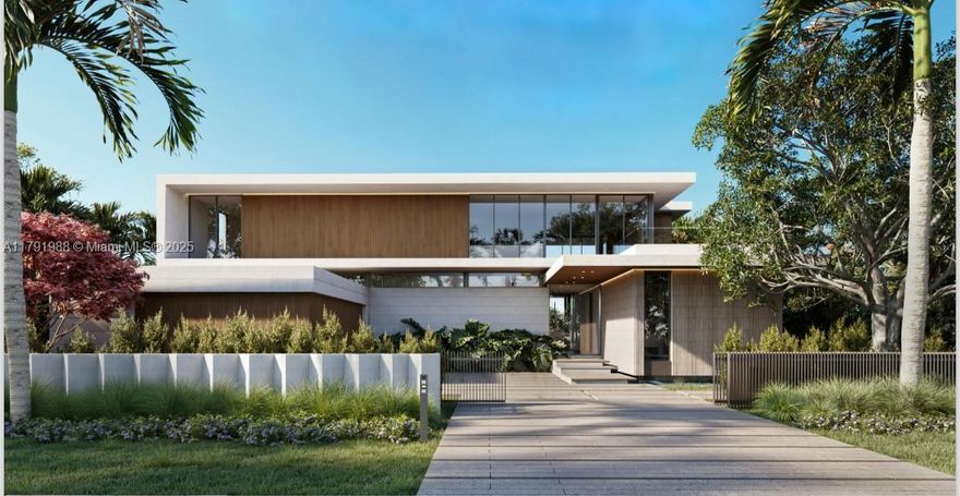 Discover tropical modern luxury in exclusive Sunset Island II. This brand new 6,000 SF tropical modern by Sunlight Homes and Preschel Bassan Studio offers 6 bedrooms including staff quarters with 7 full and 2 half bathrooms. The home showcases impeccable craftsmanship—from its stone clad facade to Boffi kitchens and imported stone and Spanish oak flooring. Flawless Interiors by Tamara Feldman boast Delta lighting , travertine, limestone and leathered marble slabs. Palatial Primary suite with his & hers baths and dressing rooms. Outdoor paradise awaits with a stunning pool, cold plunge, spa, and kitchen. Full Smart home as well as elevator and full generator. Perfectly positioned on a 12,000 sqft corner lot, enjoy privacy with abundant natural light and gorgeous sunset views.