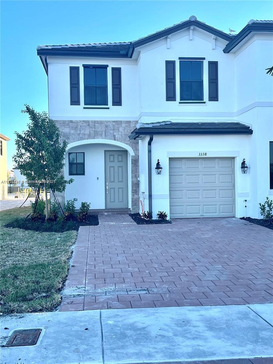 Stunning 3-bed, 2.5-bath corner townhouse in Aquabella. Bright and spacious corner unit with beautiful lake view, featuring an open-concept kitchen with granite counters, stainless steel appliances, tile floors, walk-in closets, and a private fenced patio. Includes a 1-car garage plus parking for 2 more cars. Enjoy resort-style living with 2 clubhouses, pools, fitness center, splash pad, playgrounds, business center, pet area, and 24/7 gated security. Prime location near shops, dining, and major highways. Easy to show—don’t miss it!