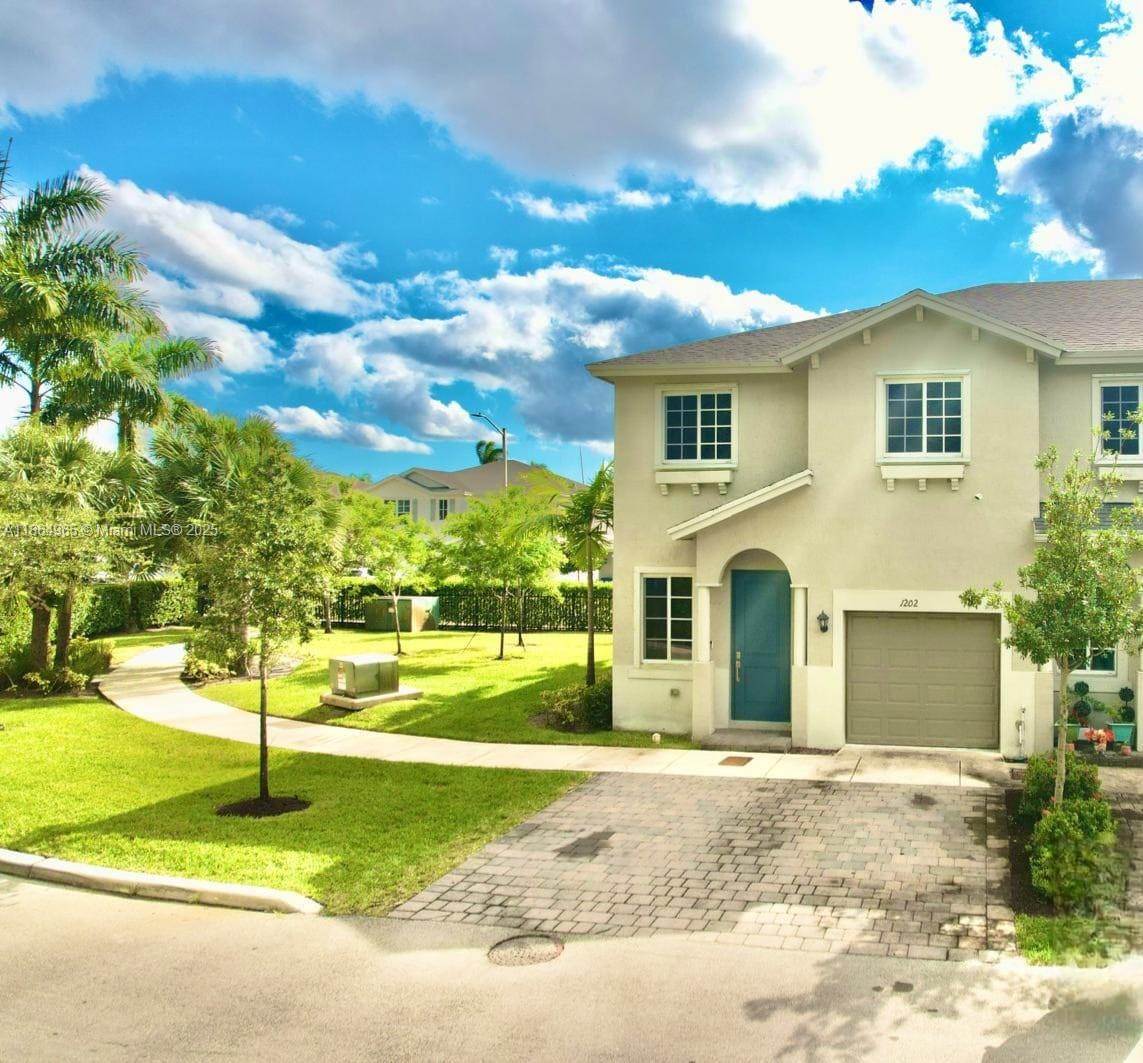 Welcome to this stunning, newly constructed corner unit townhouse. Featuring 4 spacious bedrooms, 2.5 modern bathrooms, and an attached garage, this move-in-ready home offers both comfort and convenience. It's furnished. The open floor plan is ideal for entertaining, and the corner location allows for extra natural light, creating a bright and airy feel. Enjoy low association fees, making this home an excellent value for the area. Located just minutes from the airport, Hard Rock Stadium & Hotel, and with easy access to major highways, you'll love the unbeatable convenience of this location.
Whether you're a growing family or an investor, this is a fantastic opportunity! Schedule your showing today!