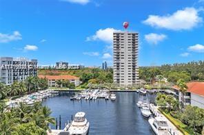 Beautifully updated 2 bedroom and 2 bathroom condo located in Towers of Port Royale. This is a private, guard gated community. Split floor plan with tile floors throughout and modern lighting. Kitchen features custom cabinetry, stainless steel refrigerator and convection oven with microwave. The primary bedroom features an ensuite with a large walk in closet with custom built-in shelving & drawers. Marina views from your balcony. Washer and Dryer in unit. Resort Style Amenities including library, gym, BBQ area, heated pool, tennis courts. Covered garage parking. Association fee includes WI-FI, cable TV, water, sewer, trash, common area maintenance and security. Currently there is a waiting list for boat slips. Close to restaurants, shopping, local marina & beaches