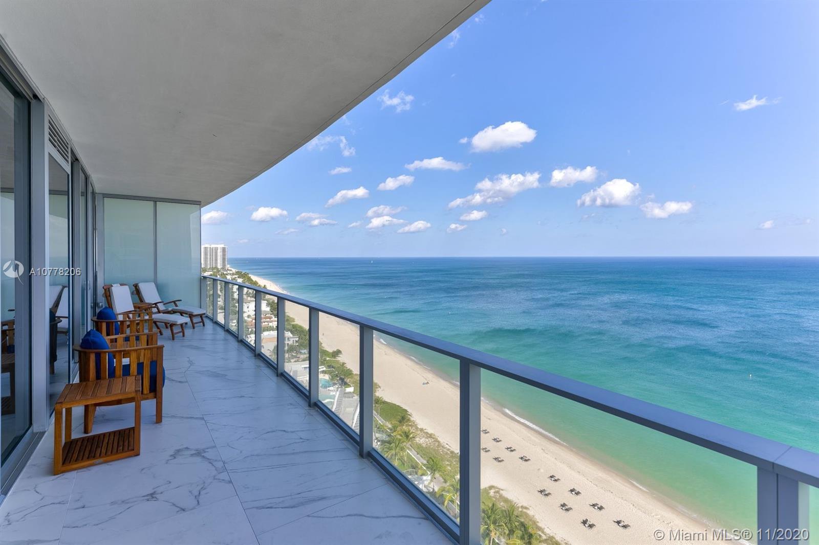 Located at the acclaimed Auberge Beach Residences & Spa on the beachfront in Fort Lauderdale, this 5 bedroom (including service quarters) condominium home is the essence of true luxury and sophistication. The community boasts 450 linear feet of beachfront and offers residents an exclusive array of cultural and culinary experiences. Auberge S1801 is a southeast corner thru unit with both beachfront and Intracoastal views. Outfitted with Italian Carrera marble, with Wolf and Subzero appliances, this residence is ideal for the discerning buyer looking for an unparalleled level of service and a most memorable experience.
