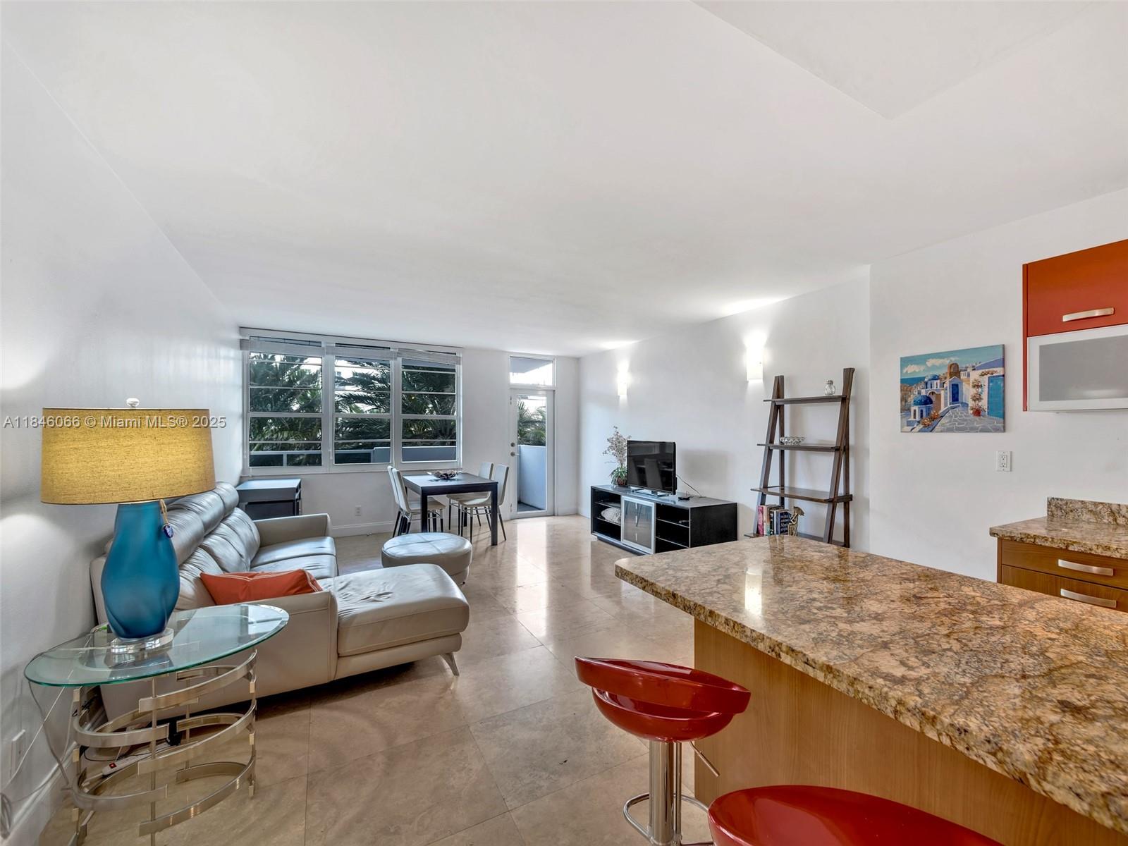 A MUST SEE, OCEAN FRONT BUILDING, STEPS TO THE POOL AND BEACH. LINCOLN ROAD VIEWS, THE UNIT HAS CERAMIC TILE FLOORS, LARGE BALCONY. LARGE LIVING ROOM AND 1 LARGE BEDROOM WITH 2 WALKING CLOSETS AND 1 BATH PLUS HALF BATH. THIS UNIT IS FURNISHED WITH AN EXTRA STORAGE ROOM GREAT LUGGAGE SPACE. INCLUDES 1 VALET SPACE ,WIFI AND CABLE TV.