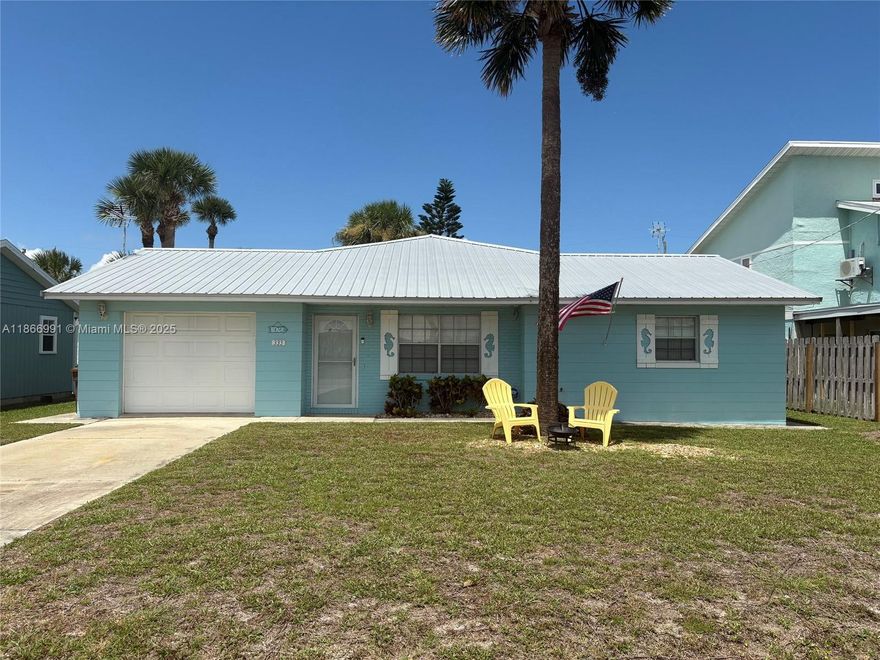 Welcome to this beautifully updated 3-bedroom, 2-bathroom home in the heart of Flagler Beach. Set in a quiet and private location, this residence combines comfort with modern style. Inside you’ll find a bright, open layout featuring an oversized primary suite, fully updated kitchen and bathrooms, and elegant plantation shutters throughout. The kitchen is equipped with new appliances, while the home also boasts a new A/C system, two separate one-car garages, and a durable metal roof for peace of mind. Enjoy water views and the charm of coastal living in a home that’s move-in ready. Perfect as a full-time residence or a beachside retreat.