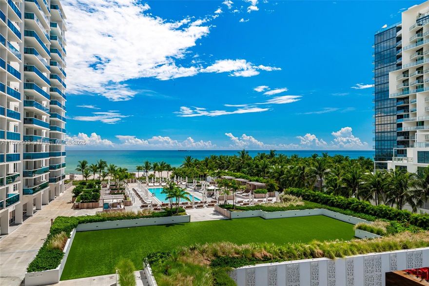 Totally remodeled studio residence with balcony boasting direct oceanfront and pool views at South Beach’s premier oceanfront resort. Modern, open kitchen. Electricity, cable, WiFi, water and valet with 1 parking spot included. Laundry room on every floor. Situated inside the same building as the luxurious 1 Hotel, Roney Palace residents enjoy the best of South Beach with access to 3 oceanfront swimming pools, a hot tub and beach service. Located directly on Collins Avenue, Roney Palace is a short walk to Lincoln Road, entertainment, shops, restaurants, bars, clubs and other luxury hotels. Pricing is dynamic and may vary according to seasonal demand, lease commencement date, and lease term. Please contact listing agent for current availability and pricing