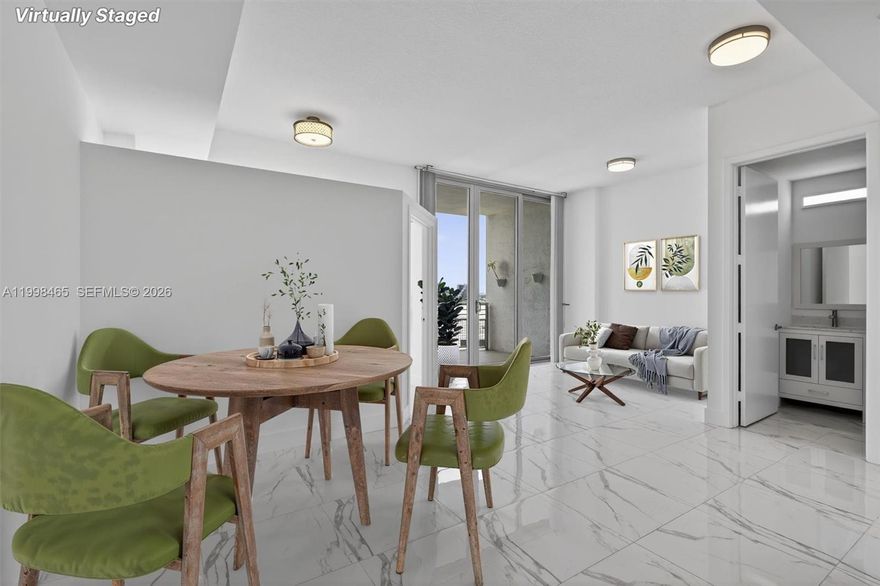Wake up to beautiful city and water views in this exceptional 1-bedroom  1 bath plus den loft-style residence in sought-after Edgewater. Designed by Revuelta Architecture, this light-filled home features 10-foot ceilings, floor-to-ceiling windows, rectified porcelain floors throughout, and stainless steel appliances, offering the perfect balance of modern design and everyday comfort. With resort-style amenities including a pool, jacuzzi, gym, and business center, plus a prime location near parks, shopping, dining, and Miami’s top lifestyle destinations, this residence is ideal for anyone looking to enjoy the very best of urban living. Stylish, convenient, and move-in ready, this is the kind of property that captures attention and feels like home the moment you walk in.