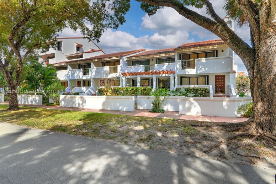 Beautiful and spacious townhome in exclusive Biltmore Court Villas surrounded by Coral Gables landmarks on a beautiful tree-lined street, walking distance to Miracle Mile, minutes from The Biltmore Hotel, Granada Golf Course and more. This two-story home features a bedroom downstairs with a bathroom and two bedrooms upstairs each with en-suite bathrooms, built-out closets throughout the home. The kitchen has Quartz countertops, Samsung stainless steel appliances, and washer & dryer. This property has plenty of natural light, has two balconies and exudes peace & tranquility. The pool and barbecue area is beautiful. The unit comes with two parking spaces and a storage space. Don’t wait!