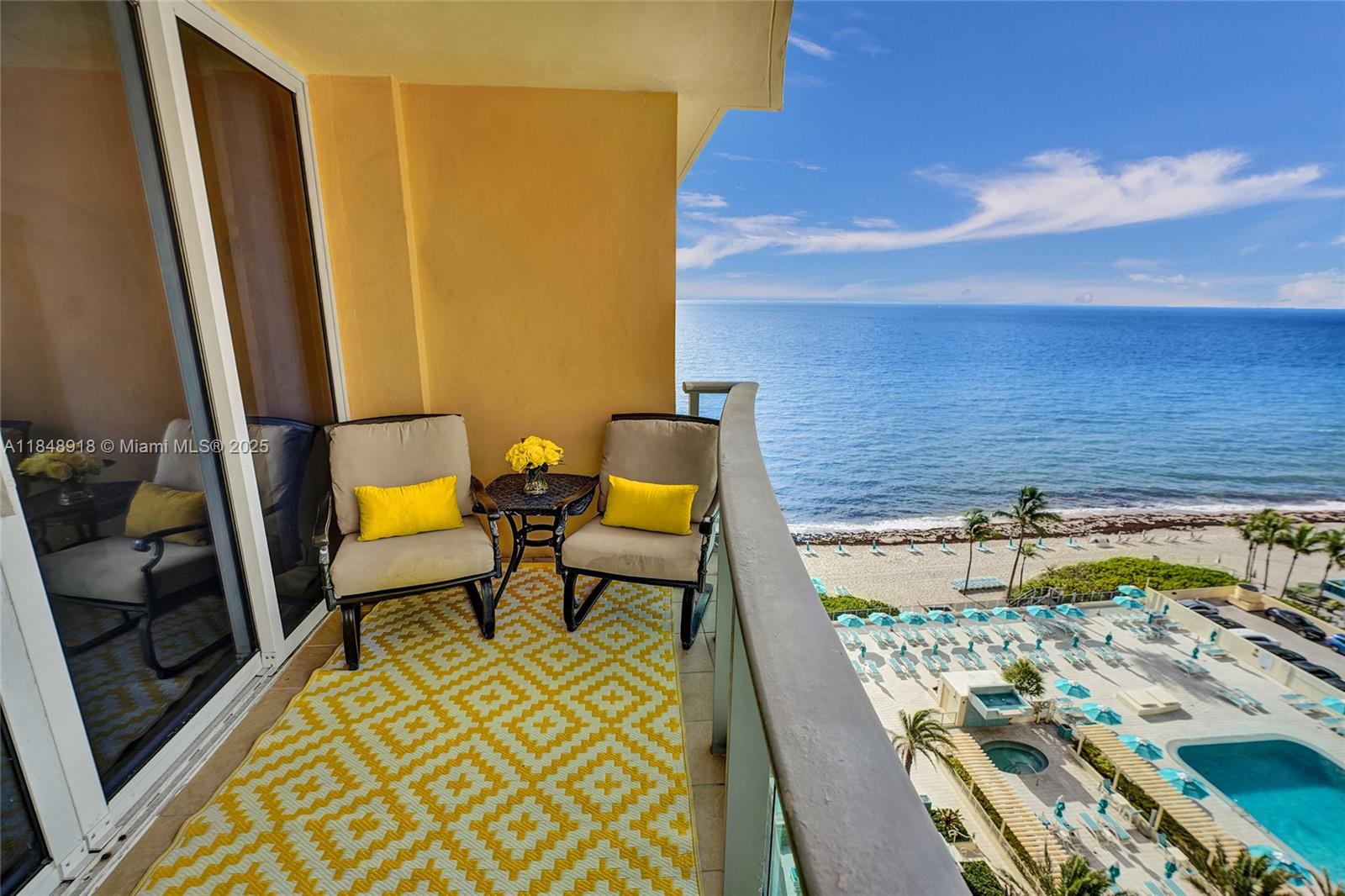Welcome to this bright and spacious residence with a breathtaking views of the ocean and pool area—an exceptional opportunity! This unit is being sold fully furnished, offering a turnkey solution—move right in or start generating income immediately. Live the Wave Lifestyle, where luxury meets value. Enjoy resort-style amenities including a newly renovated pool deck surrounded by lush palm trees, Jacuzzi, a modern fitness center with ocean views, and complimentary beach service. Perfect as a primary residence, vacation getaway, or investment—rent 4 times per year (90-day min) and is pet-friendly. Ideally located near the vibrant Hollywood Broadwalk, fine dining, shops, and just minutes to Fort Lauderdale Airport. Don’t miss this rare opportunity to own a true beachfront sanctuary!