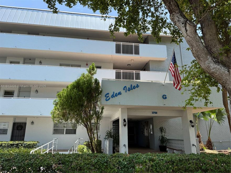 Rare waterfront corner unit / 55+ Association—only 1 of 7 ground-floor units with a wraparound screened terrace and East-SE water and boat docks views. Seller financing available: 40% down, 6% interest-only, 5-year balloon. Building features newer roof, concrete restoration, upgraded elevator, 50-yr cert. approved. Tile floors, granite kitchen w/pass-thru, custom blinds.  Upfront Parking space #27. Seller to pay current assessment at closing. Storage & laundry nearby. Rentals after 1 year. Amenities: clubhouse, new gym, 3 pools, game rooms, 24/7 guard gate. Free NMB trolley. Walk to shops, beach, Oleta Park, & movies. Easy to show / Short notice okay / Call Randy Rose