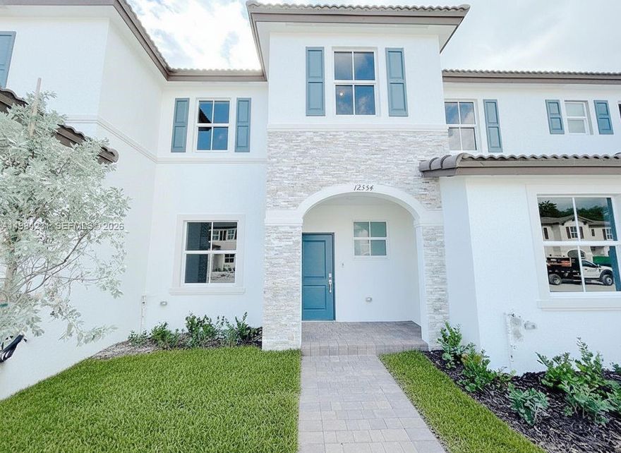 This stunning 1,533 sqft, 3-bedroom, 2.5-bath villa in the highly sought-after Westview by Lennar community is in pristine condition and move-in ready. The "Monte Carlo" model features beautiful water views, tile flooring downstairs, carpet upstairs, a modern kitchen with stainless steel appliances and quartz countertops, plus blinds and bathroom kits. Enjoy the convenience of a fenced backyard, and 2 parking spaces. The community offers a clubhouse with a pool and playground, and it's just minutes from top-rated schools, shops, restaurants, and I-95. Ideal for both personal living and rental income!----------UNIT RENTED TILL 4/30/2026, PAYS $2,950.00 PER MONTH - 24hs previous notice to show