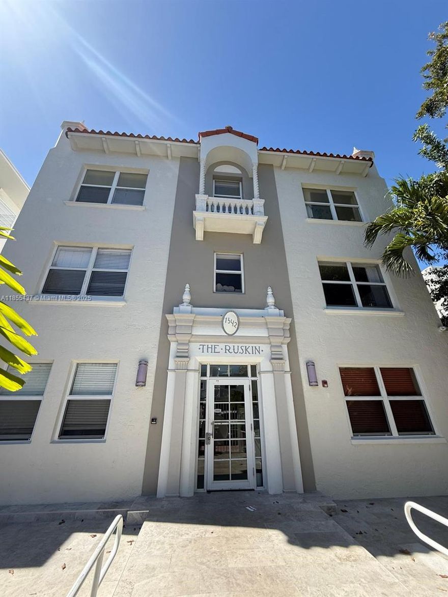 Charming Art Deco condo in the heart of South Beach! Located just one block away from Lincoln Road and steps to the beach, this bright and airy 1-bedroom unit features wooden floors and much natural light. The Ruskin is a boutique, well maintained building with secure entry. perfect as a primary residence, second home, or investment. Enjoy world-class dining, shopping and nightlife right outside your door. Easy to show!