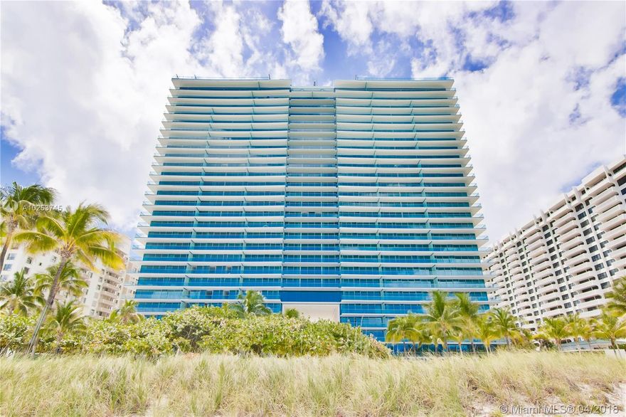 Oversized luxury apt. at the new Oceana Bal Harbour by Arquitectonica, Piero Lissoni & Enzo Enea. Enjoy 5-Star Living at its best. Jeff Koons' "Pluto & Proserpina" & "Seated Ballerina" transform the building into a one-of-a-kind masterpiece. Enjoy custom Italian furniture w/ Italian Porcelain Tile fls, Bay Views, Floor-to-Ceiling Windows, oversized 305 sqft balcony, gourmet exhibition kitchen, Calacatta marble, spa bathrms, 10ft ceilings. Amenities: 24hr concierge, poolside restaurant, 2 Tennis Crts, World-Class Spa & Gym, Cabanas, Oversized Pools, Beach Service & Private Cinema. Annual or Short Term Lease. Residents receive free Valet parking at BH Shops. Tenants offered a bonus storage unit. Sqft modified per attached developer plan. Price listed is for short term. Annual lease is $8500.