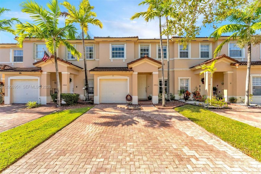 Spacious 3 bedroom, 2.5 bath townhome located in the desirable Floridian Isles at Waterstone community in Homestead. This two-story residence features a functional layout with 1,368 sq ft of living space, including a first floor living area and upstairs primary suite. Enjoy a private fenced backyard with no rear neighbors, perfect for outdoor relaxation or entertaining. Along with a private driveway, there is ample guest parking directly across from the unit. The community offers a secure, well-maintained environment with scenic walking and biking trails, lakes, and low HOA fees. Conveniently located near the Florida Turnpike, shopping, dining, and Baptist Hospital Homestead, making commuting and daily errands easy.