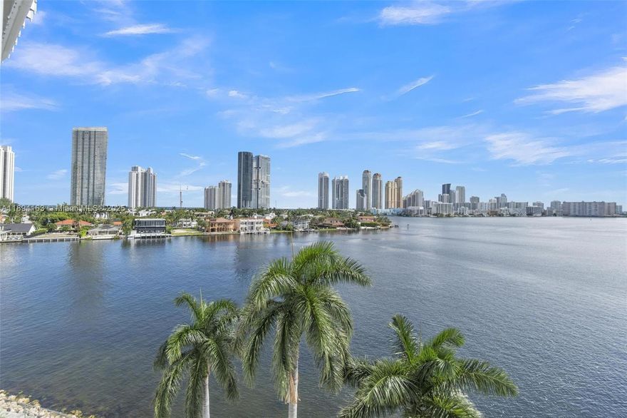 The best corner unit for sale at MYSTIC POINTE tower 200. Almost 1700 sqft, water views from every room. Extensively renovated, used as second home, in mint condition. 3 beds, 3 full marble baths. Light and bright. Wraparound balcony on the large intracoastal views and ocean. Ceramic floors throughout. Features 3 spacious bedrooms -2 with ensuite baths and semi open kitchen w/ breakfast area facing water. Hurricane impact windows and doors, newer A/C unit, spacious laundry room. White cabinet kitchen with granite counter tops and Stain steel appliances. Unit comes w/ 1 covered parking space & 3 storage spaces. Building offers pool, gym pickleball, tennis coffee shop, dog park, electric car station, gardens and marina. Moving ready, unit sold furnished, just bring your suitcase.