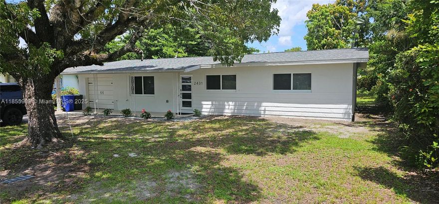 Welcome to this beautifully renovated 3-bedroom, 2-bath ranch-style single-family home in the heart of downtown Fort Myers! With modern upgrades, this home features a 2023 roof, impact-resistant windows and doors, tile flooring throughout, and a tankless water heater. The oversized renovated pool and spacious deck create the perfect outdoor retreat.
Inside, the fully remodeled kitchen shines with sleek cabinetry and stainless steel appliances, ideal for both everyday living and entertaining.
Multi-purpose suite with a private entrance, full bathroom, and kitchenette—perfect for guests, extended family, a home office, or rental income.
