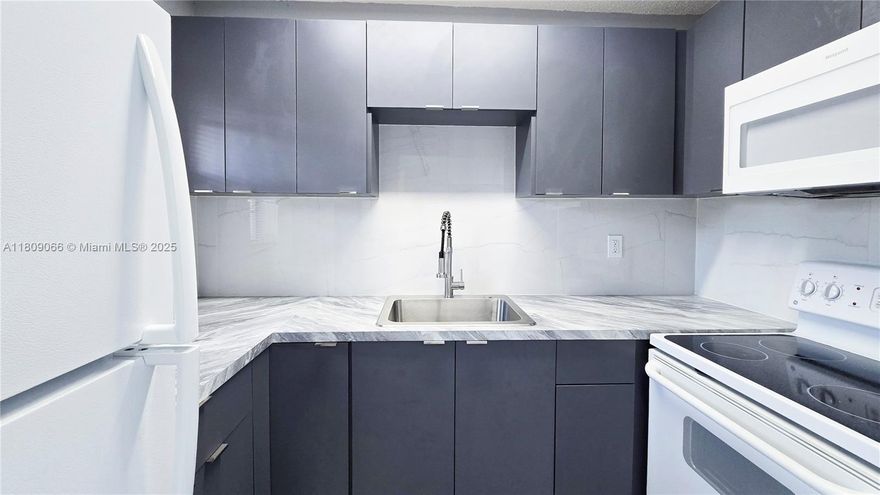 Fully remodeled 2-bedroom, 1-bath apartment available for rent! Featuring brand-new laminate flooring, modern appliances, a new A/C unit, and water heater. Enjoy your private balcony, the convenience of on-site laundry facilities in the building, and two assigned parking spaces. Ideally located near Palmetto Expressway, Okeechobee Rd, and Le Jeune Rd. No pets allowed.