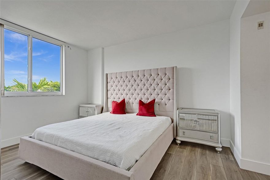 Charming 2/2 Condo in Prime Location. This beautifully furnished condo features tile floors in the living area and wood floors in the bedrooms, both equipped with ceiling fans for added comfort. The unit offers a lovely view overlooking the sky. The kitchen is updated with elegant wooden cabinets, a new stove, microwave, dishwasher, and A/C unit for your convenience. The bathrooms are designed with a shower/tub combo for a versatile and functional space. Perfectly situated for easy access to shopping, dining, and the mall, this condo offers the best in convenience. Residents can enjoy all-inclusive amenities, including a spa, jacuzzi, 4 pools, a fully equipped gym, a party room, business office, and sauna. Short term rental is option minimum 4-6 months at different rate.