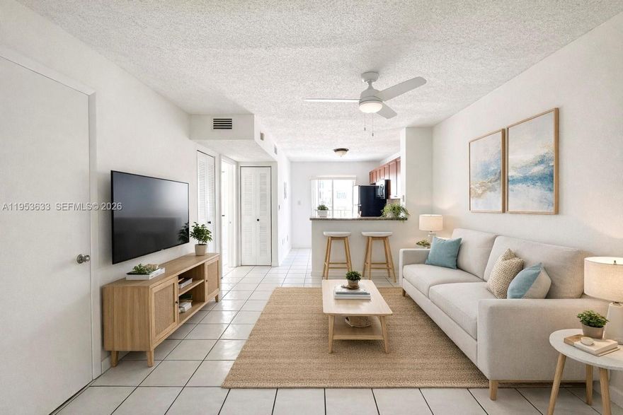 Experience Miami lifestyle in this well-maintained 2 bedroom, 2 bathroom apartment, just blocks away from Metrorail and minutes from Coconut Grove and Coral Gables. This unit blends comfort and convenience, featuring an open-concept layout and a functional kitchen with granite countertops and stainless steel appliances. Each bedroom includes en-suite bathroom. Secure building with intercom at entrance and private parking lot.
This apartment offers great value and comfortable living. Don't miss this opportunity!