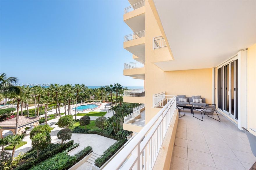 Spacious 3-bedroom, 3-bath residence featuring a generous flow-through floor plan in Ocean tower One, one of the most desirable buildings at Ocean Club. This light-filled unit offers ocean views from the main living areas and front terrace, along with open bay views from the rear balcony, providing abundant natural light throughout the day.
The well-designed layout allows for exceptional versatility. The original dining area has been thoughtfully converted into a fourth bedroom or den, ideal for guests, home office, or additional family space. 
The flow-through design enhances natural ventilation and creates a bright, airy ambiance throughout the residence.
Enjoy 5 star resort-style amenities including private beach access and service, multiple pools, tennis and padel courts, spa, fitness center, on-site dining, and 24-hour security within this premier Key Biscayne community.