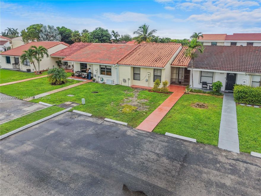 BACK ON THE MARKET – PRICE IMPROVEMENT!
Beautiful 3BD/2BA One-Story Townhouse
Spacious, move-in ready, and exceptionally well maintained, this charming 3-bedroom, 2-bath townhouse offers comfortable one-story living with a bright, open-concept layout. Tile flooring flows throughout the home, creating a clean and cohesive feel.
Enjoy added peace of mind with impact windows and door hurricane shutters. Major updates include a newer A/C unit (2017), roof (2017), and tankless water heater.
Step outside to your private backyard featuring two separate covered patios — ideal for relaxing, entertaining, or enjoying outdoor dining year-round.
Located in a quiet, centrally situated community with excellent amenities including a pool, tennis courts, and 24-hour security. Two assigned parking spaces and a low monthly maintenance fee add even more value.
Don’t miss this opportunity — schedule your showing today!