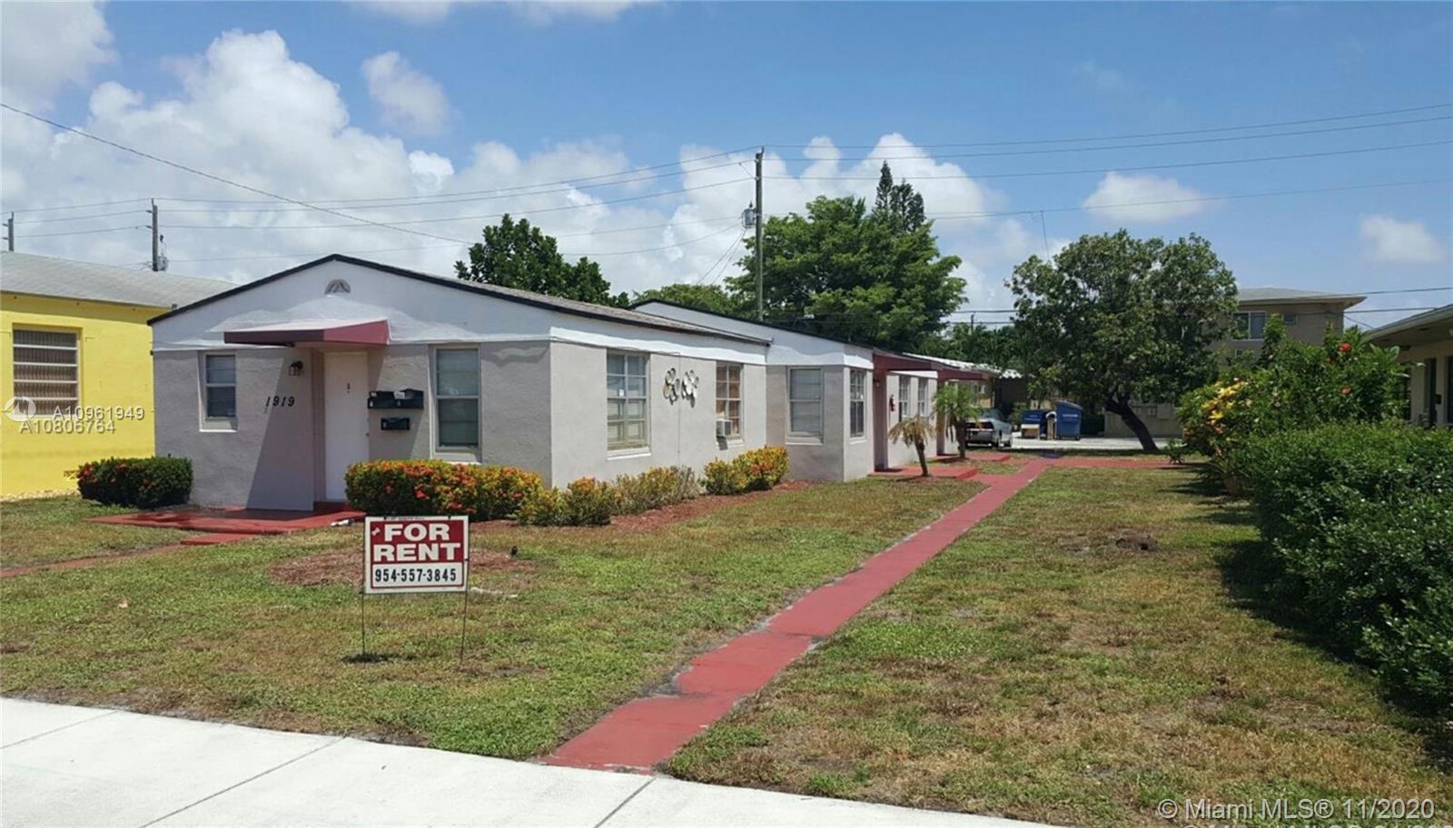 One of a 14 units portfolio in Hollywood! Asking price includes 2 Triplexes, 2 Duplexed and two Single family homes each one has a legal additional detached unit on his lot. All units are in Hollywood very close to each other. please see attached I & E to view all addresses. All units are tenant occupied. 7.7% Cap Rate. Showings will only be allowed during the due diligence period. All units are well maintained and professionally managed. Please DO NOT disturb tenants!