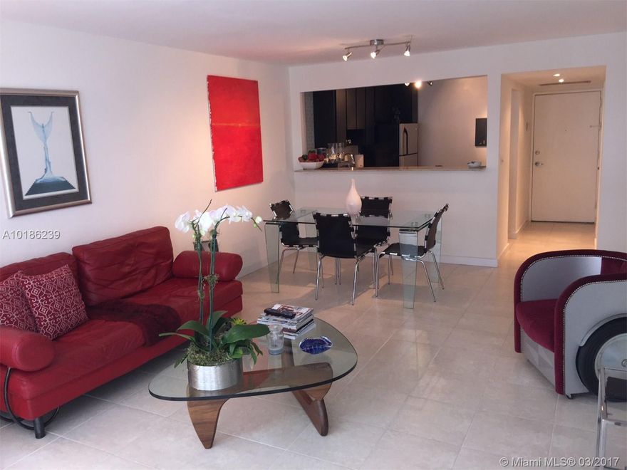 ENJOY BAY VIEWS FROM THIS REMODEL UNIT, LOCATE IN THE DESIRABLE WEST AVE AREA, WITH IN WAKING DISTANCE TO LINCOLN ROAD, WHOLE FOODS, FLAMINGO PARK AND BEACH. THIS 1. 1.5 UNIT OFFERS AN OPEN FLOOR PLAN WITH TILES THROUGHOUT, GREAT KITCHEN WITH STAINLESS APPLIANCES, GRANITE COUNTER TOPS AND BREAKFAST BAR, MASTER BEDROOM HAS TWO LARGE WALKING CLOSET, NEW IMPACT FLOOR-TO-CEILING WINDOWS, 1 ASIGNED PARKING SPACE, 24-HR DOORMAN, HEATED POOL, GYM, CABLE-TV, BIKE ROOM, STORAGE CLOSET, BOAT DOCK. MUST SEE!!