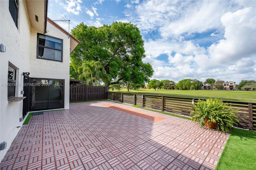 Beautifully upgraded townhouse in the heart of Fountainebleau. This spacious 3-bedroom, 2.5-bath home—one of the largest models in Spring Lakes Village—features a generously sized patio with direct access to a scenic walking and exercise path.  The home boasts a fully remodeled second floor, an updated downstairs bathroom, brand-new impact windows and doors, and a new A/C system. The kitchen is enhanced with granite countertops, while abundant storage includes multiple closets and walk-in spaces. Additional upgrades include modern zebra blinds and blackout window treatments.
Ideally located near the Dolphin Expressway, Florida International University, Dolphin Mall, International Mall, top dining options, and just minutes from Miami International Airport. A must-see property combining comfort, convenience, and modern upgrades.