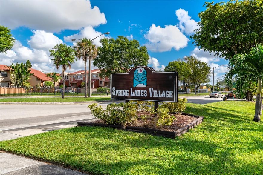 Beautifully upgraded townhouse in the heart of Fountainebleau. This spacious 3-bedroom, 2.5-bath home—one of the largest models in Spring Lakes Village—features a generously sized patio with direct access to a scenic walking and exercise path.  The home boasts a fully remodeled second floor, an updated downstairs bathroom, brand-new impact windows and doors, and a new A/C system. The kitchen is enhanced with granite countertops, while abundant storage includes multiple closets and walk-in spaces. Additional upgrades include modern zebra blinds and blackout window treatments.
Ideally located near the Dolphin Expressway, Florida International University, Dolphin Mall, International Mall, top dining options, and just minutes from Miami International Airport. A must-see property combining comfort, convenience, and modern upgrades.