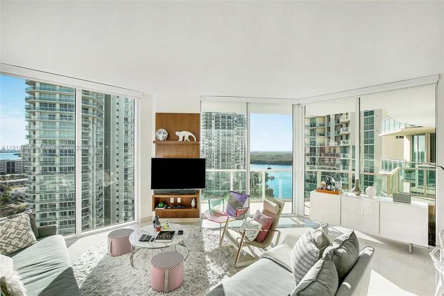 Rarely available, the 05 line in this Lower Penthouse offers 3 bedrooms, 2 bathrooms, and 11-foot high ceilings. This unit is the most desirable line in the building, featuring panoramic views of the marina, Intracoastal Waterway, and ocean. Enjoy the amazing sunrise from the master bedroom and breathtaking sunsets from the living room and balcony. It's great as a primary residence, vacation home, or investment. This is a full-service building with amenities, including a 24/7 front desk concierge, valet, gym, pool, jacuzzi, and co-ed steam and sauna rooms, all located on the 5th floor. The ground floor hosts a restaurant, flower shop, barber shop, dentist, and other businesses. It is within walking distance to the beach, grocery stores, cafes, and shops.