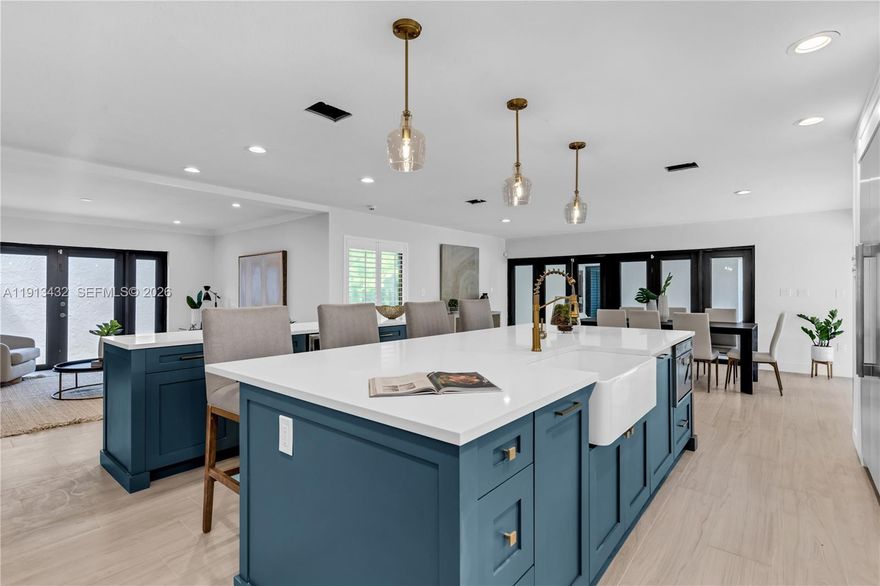 Step into a haven of comfort & luxury with this beautifully designed, move-in-ready single-story pool home. Featuring 5 bedrooms, 4 bathrooms, & a 2-car garage, this residence blends elegance with everyday functionality. The chef’s kitchen stands at the center of the home, showcasing dual islands that combine style & practicality. Sunlight fills the interiors, creating a warm, inviting atmosphere. Enjoy true indoor-outdoor living host poolside gatherings, play tennis on the red clay court, or unwind on the covered terrace overlooking the lush yard. Conveniently located near top-rated schools, shopping, & dining. The private 1/1 guest quarters with its own poolside & side entry is ideal for guests, in-laws, or office use. Seller financing available, 20% down. Tenant-occupied through 12/31.