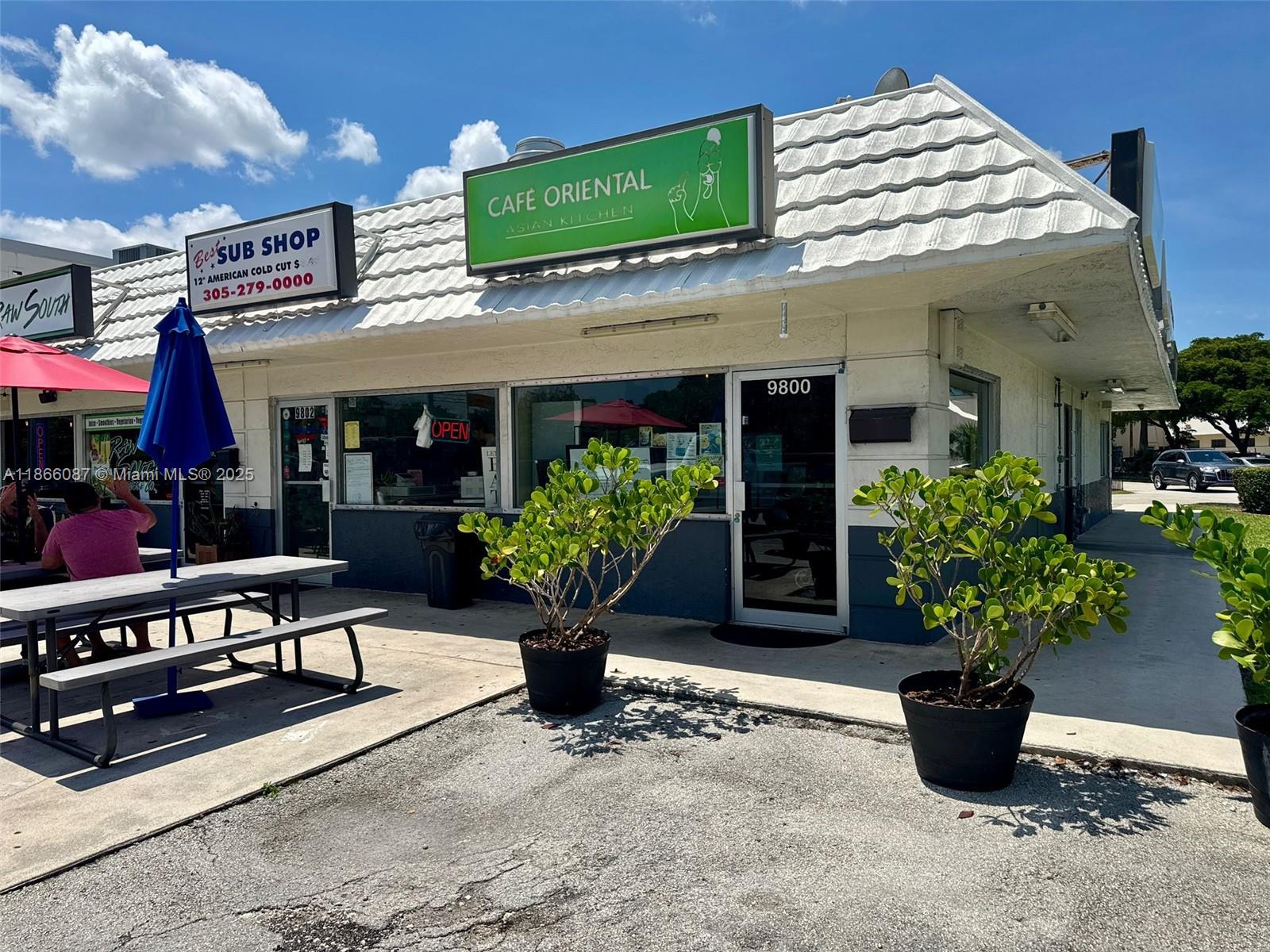 Asian Restaurant With Terrace For Sale Near Dadeland Mall