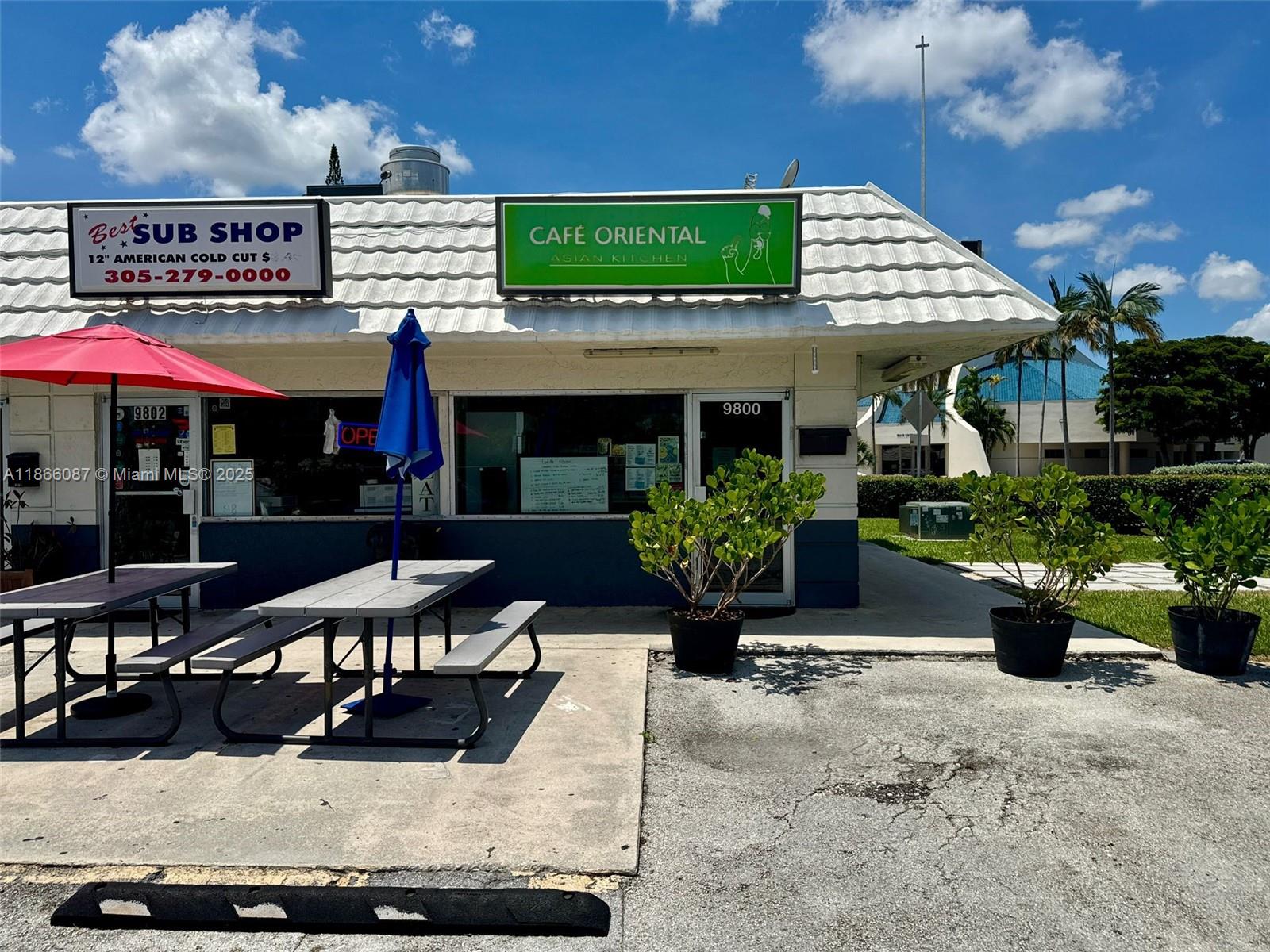 Asian Restaurant With Terrace For Sale Near Dadeland Mall