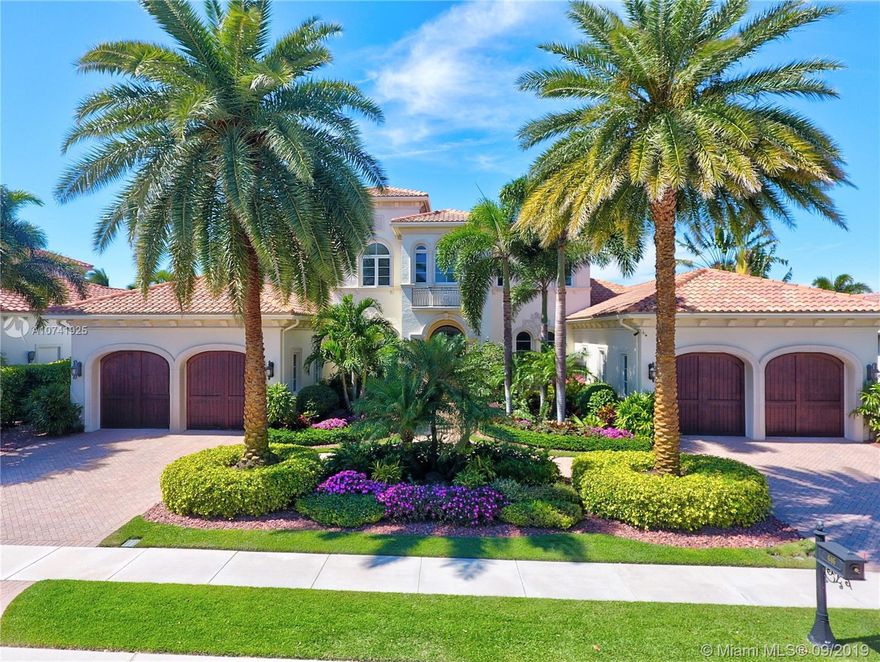 Custom home in Frenchmans Reserve is a sophisticated and luxurious masterpiece that reflects the magical merging of inspiration and architecture. Without ostentation, it pays homage to the brilliance of elegant Mediterranean design with a bounty of intricate detailing and romantic color choices in both the decor and furnishings radiating quality and luxury throughout. A Grand Entryway with a sweeping staircase draws you into a voluminous layout made for entertaining and gracious living.The dramatic focal point is the stunning infinity pool and its expansive views of the lake and golf course. Features include exquisite chandeliers, intricately hand painted ceilings, custom cabinetry, imported marble flooring. Master with custom built-ins, and expansive closets and a personal laundry room.