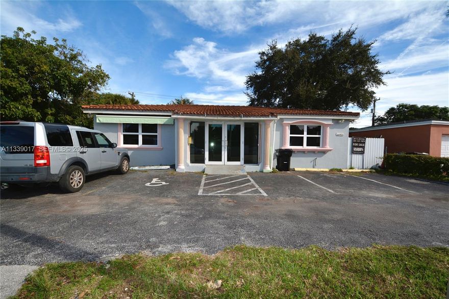 Freestanding Retail/Office building of 1900sf (approx.) on a 7,150sf lot in the Mixed-Use International Boulevard zoning district of North Miami Beach. Zoning allows for many varied commercial, residential or mixed-use opportunities.  Highly visible on NE 6th Ave just 1/2 mile from I-95 with parking in front and additional parking in the rear. Seller to provide & pay for title insurance policy & select title/closing agent.