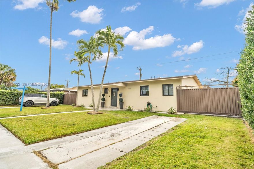 Beautiful move-in ready home in the desirable Westchester area of Miami! This well-maintained property features 3 bedrooms with walk-in closets, 2 full bathrooms, plus a versatile den or office with private exterior entrance—ideal for guests, work-from-home, or potential income. Enjoy a spacious kitchen, formal dining, and comfortable living area, with French doors leading to a covered patio and large backyard perfect for entertaining, complete with a mature mango tree and detached storage. New roof installed just 6 months ago. Centrally located in Miami-Dade near FIU, Coral Gables, and major highways including the Turnpike, Palmetto , and Dolphin. Located in a quiet, family-friendly community known for its great restaurants, shopping, and convenience—perfect for families or investors seeking location and value.