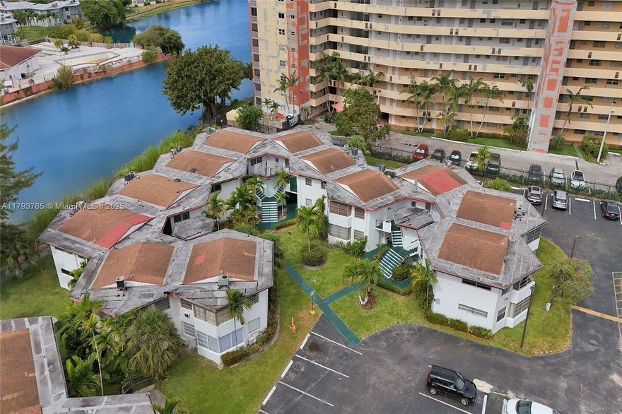 Spacious modern 2bed/1bath condo on the first floor. Ceramic flooring throughout the unit. Enjoy the beautiful lake view from enclosed porch or get a private access view from your own personal back door that opens up to the lake. Centrally located near all best shopping Aventura has to offer.