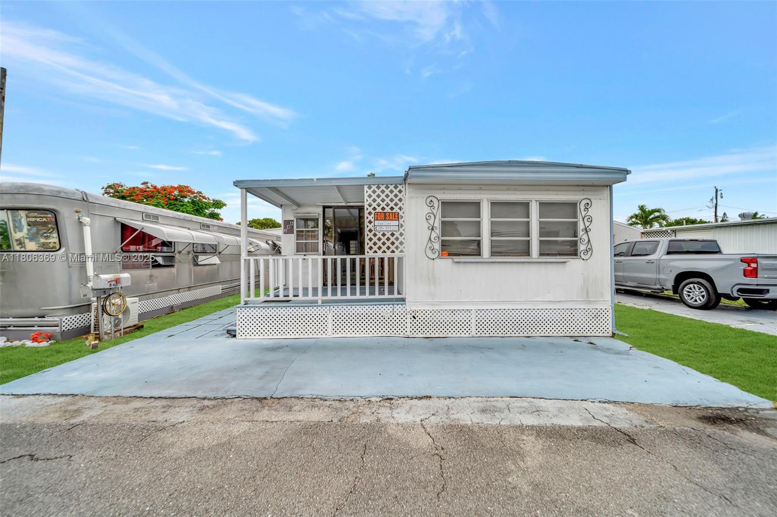 This is a cozy 2-bedroom, 1-bath mobile home for rent at Seville Mobile Home Park (55 or older ). The home is in a very quiet, well-kept community and is not a condo; you’ll be living in your own house with two parking spaces. It’s in an excellent location, just a short distance from the ocean, making it perfect for beach lovers. The area is peaceful and relaxing, ideal for someone looking for a calm place to live. The rent is the lowest in the area, and the owner is looking for a responsible resident who will care for the home long-term. The house comes with a washer and dryer and a storage unit, offering both convenience and valueYou need to pay the first month’s rent plus two months’ security deposit. Association approval is required.
Tenant can show the unit after 4.00